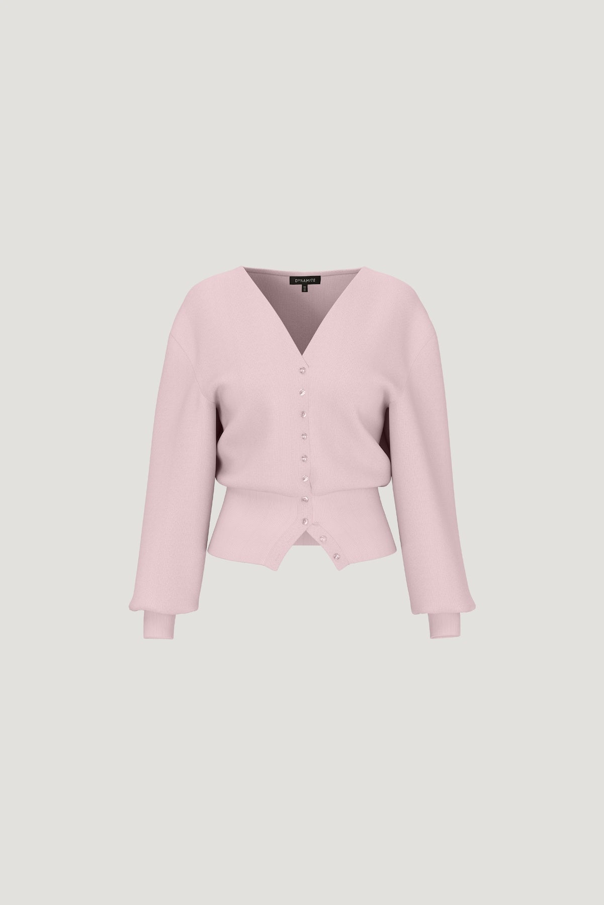 V Neck Cardigan Pink - Dynamite