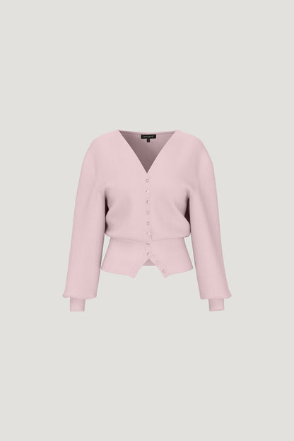 V Neck Cardigan Pink - Dynamite