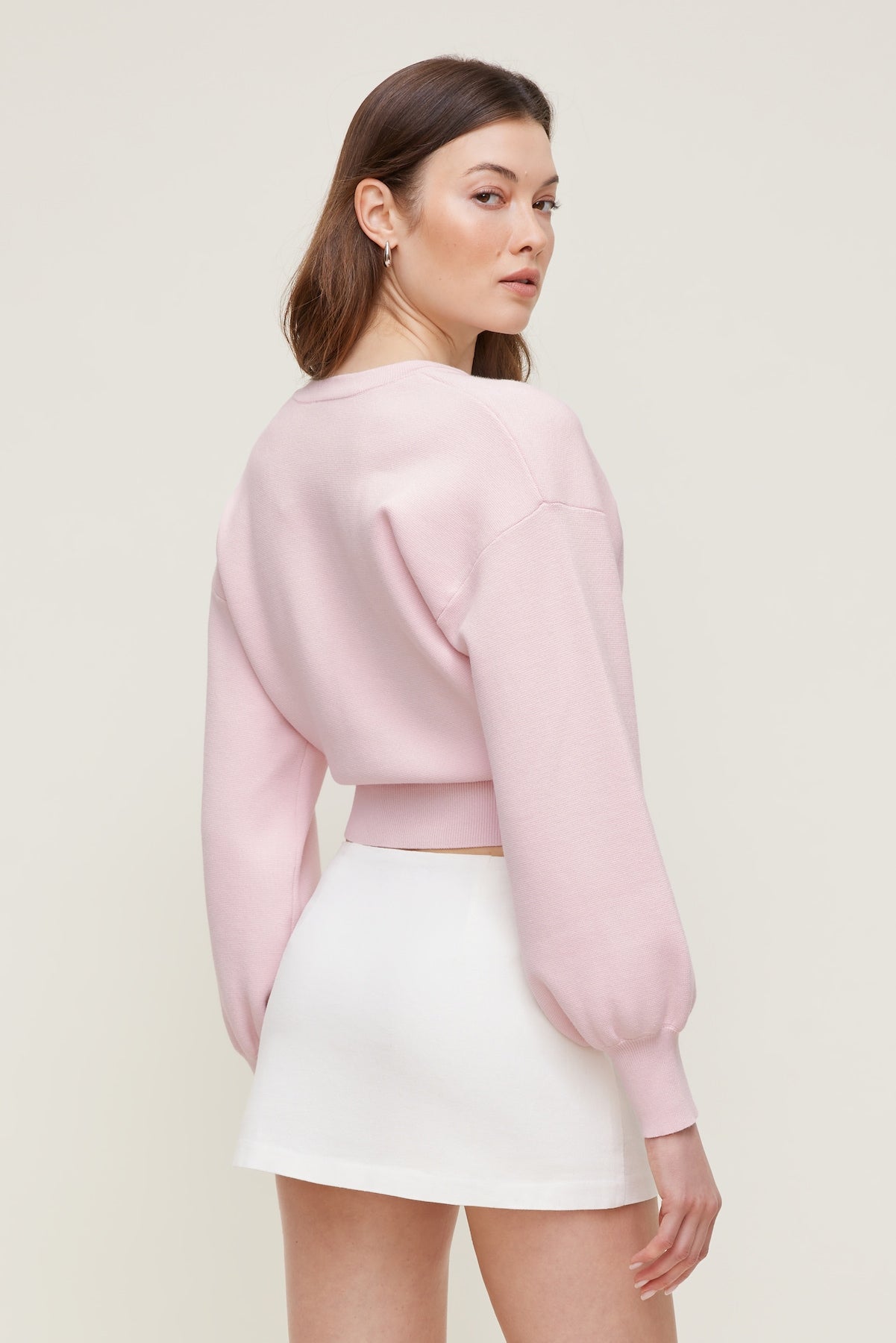 Balloon Sleeve Cardigan Pink - Dynamite
