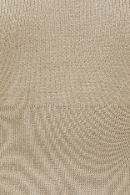 Cinched Boat Neck Sweater BEIGE - Dynamite