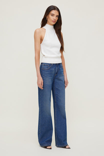 Turtleneck Sweater Tank Top White - Dynamite