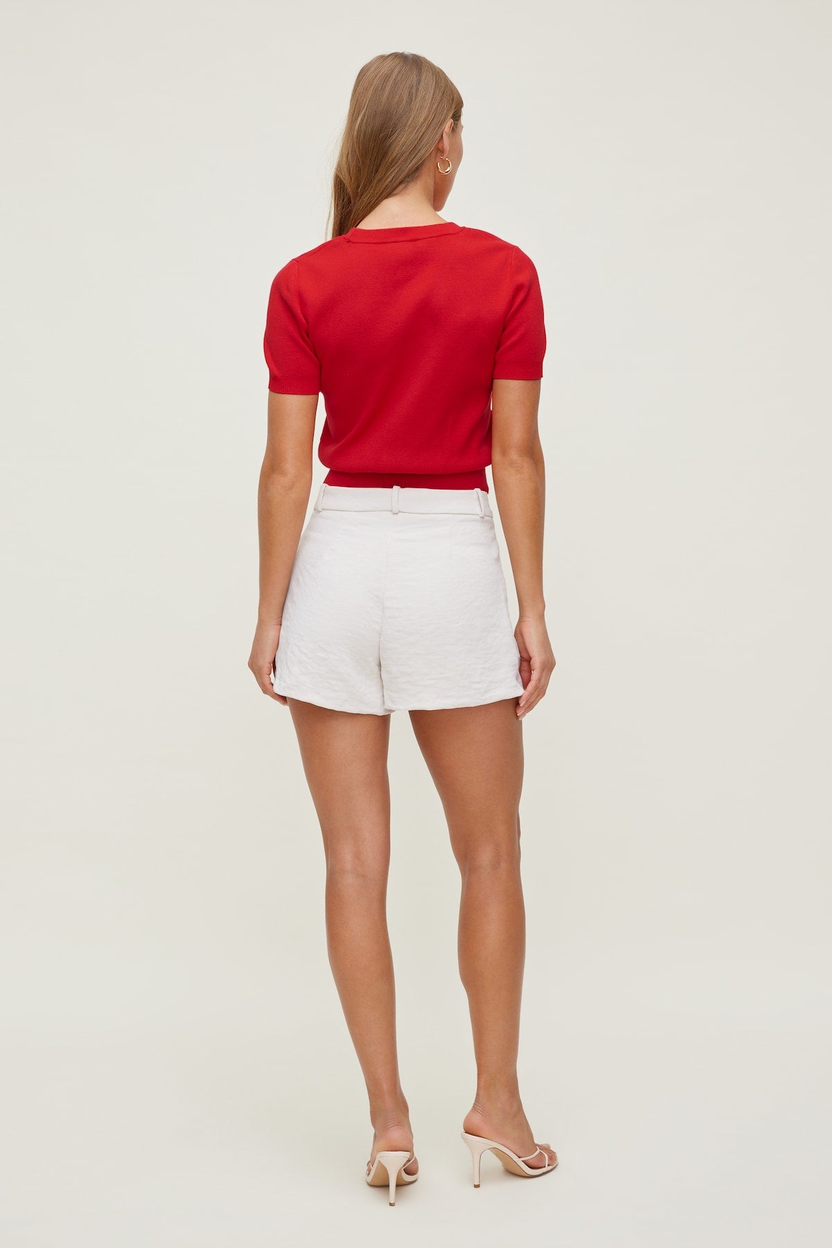 Clara Short Sleeve Sweater Red - Dynamite
