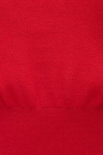 Clara Short Sleeve Sweater Red - Dynamite
