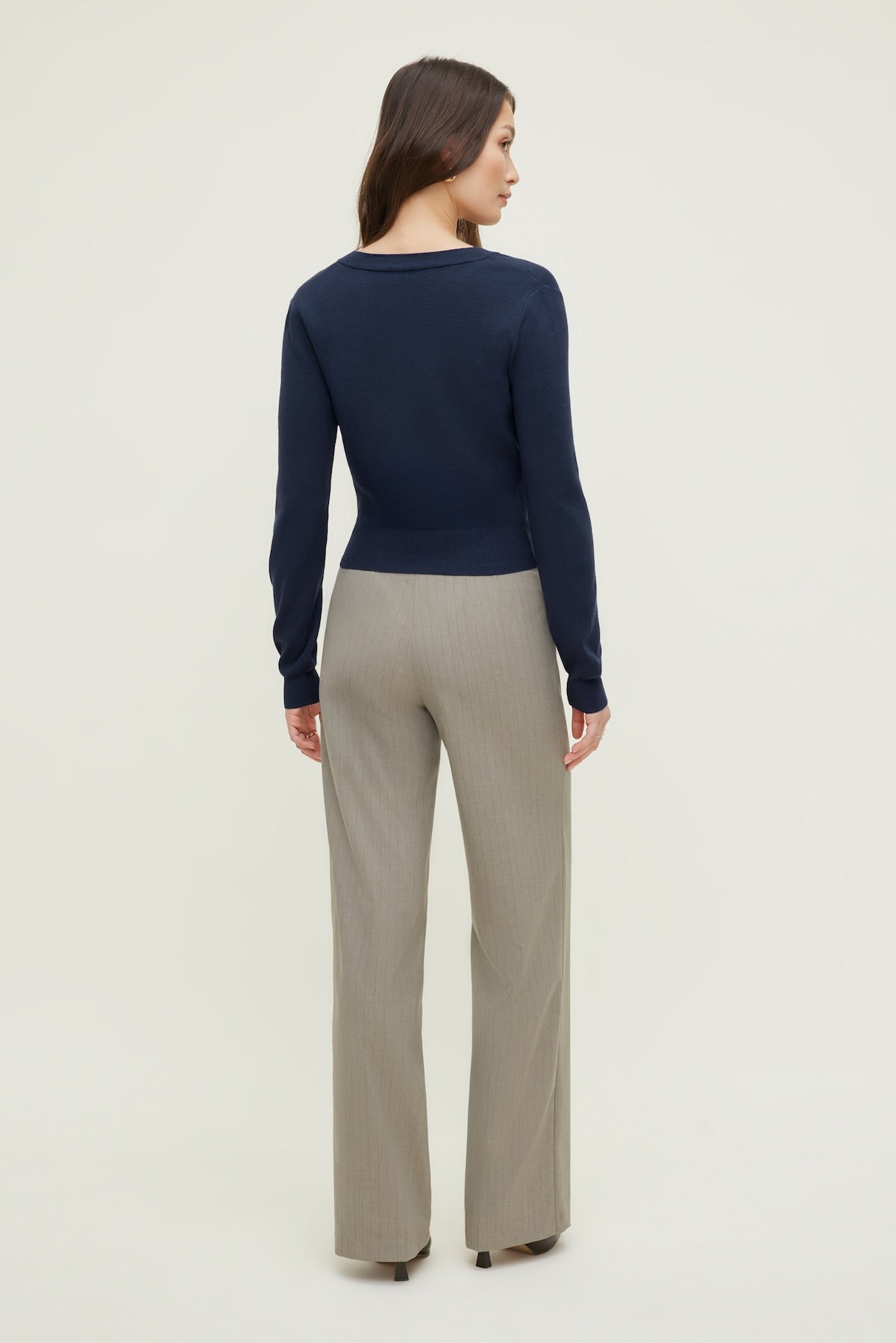 Rebecca Crewneck Cardigan Blue - Dynamite