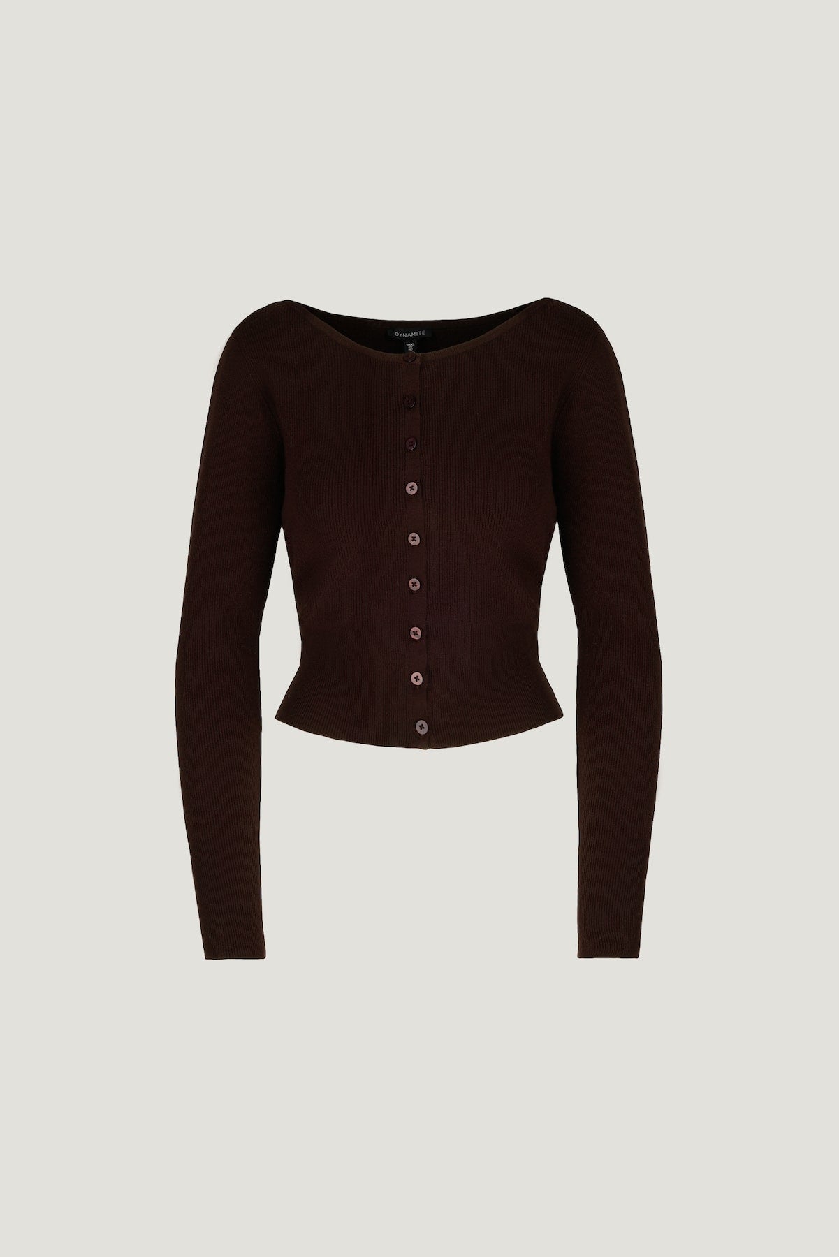 Sara Ribbed Cinch Hem Cardigan Purple - Dynamite