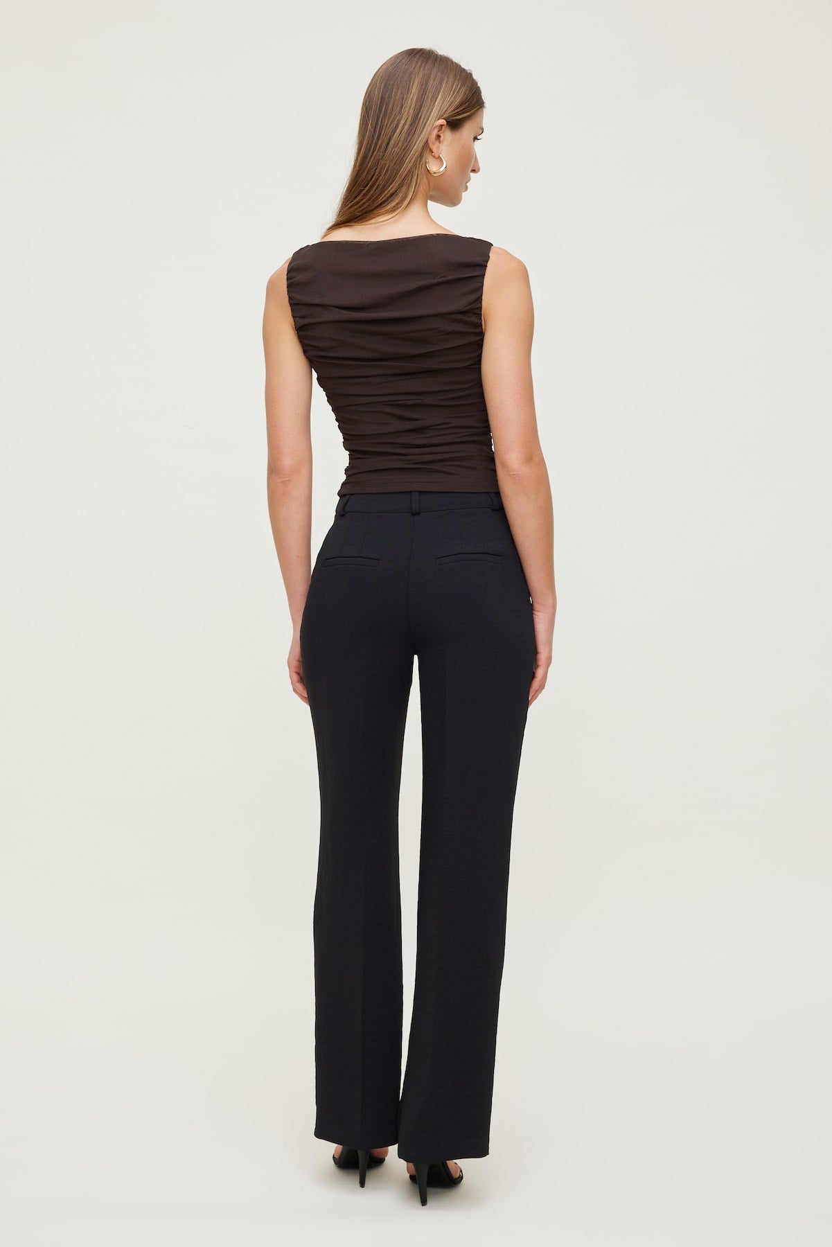 Camelia Airflow Clean Straight Leg Pants Black - Dynamite
