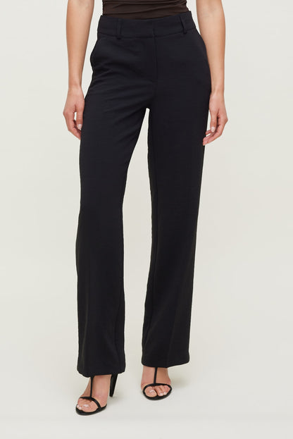 Camelia Airflow Clean Straight Leg Pants Black - Dynamite