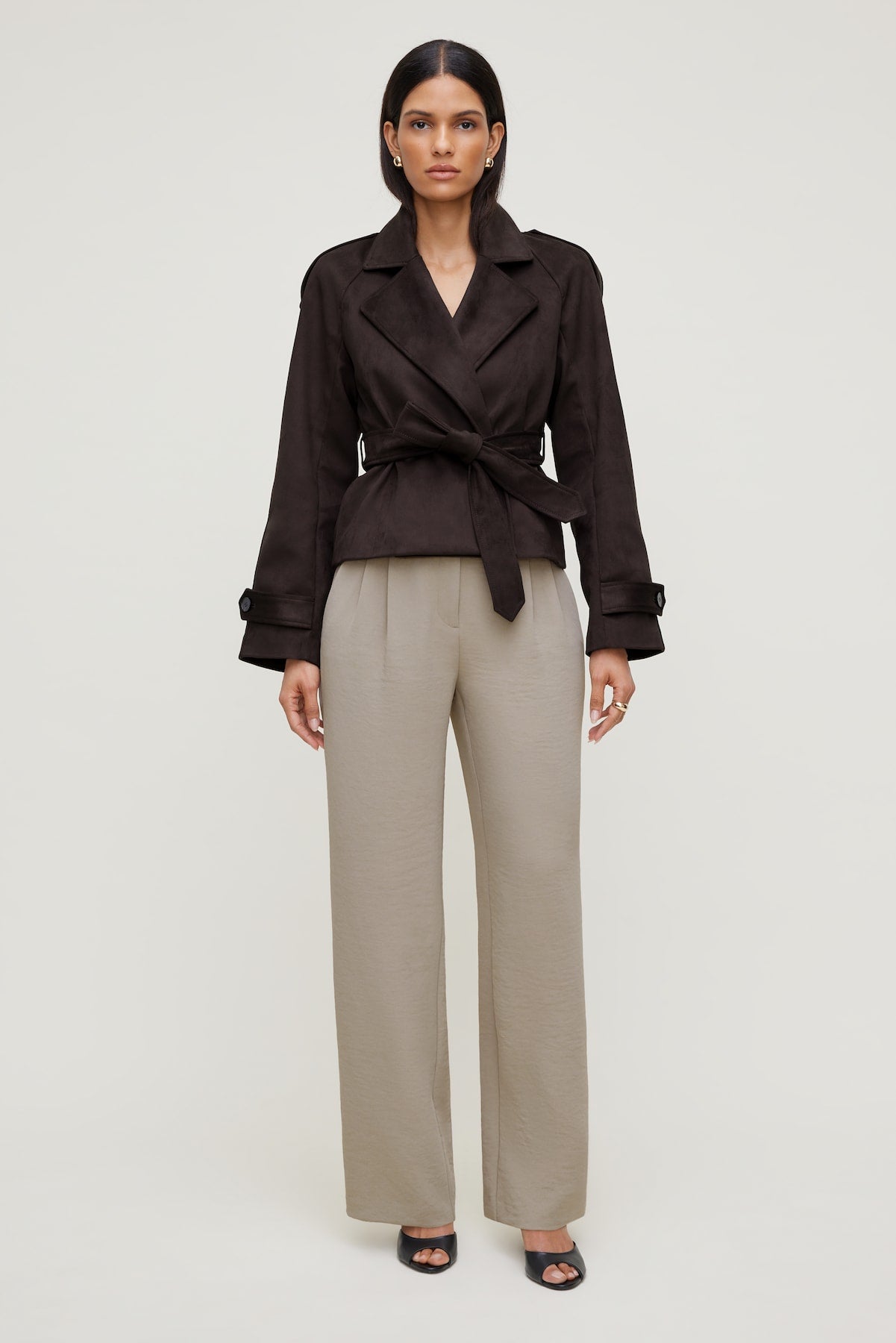 Alex Airflow Wide Leg Pants Beige - Dynamite