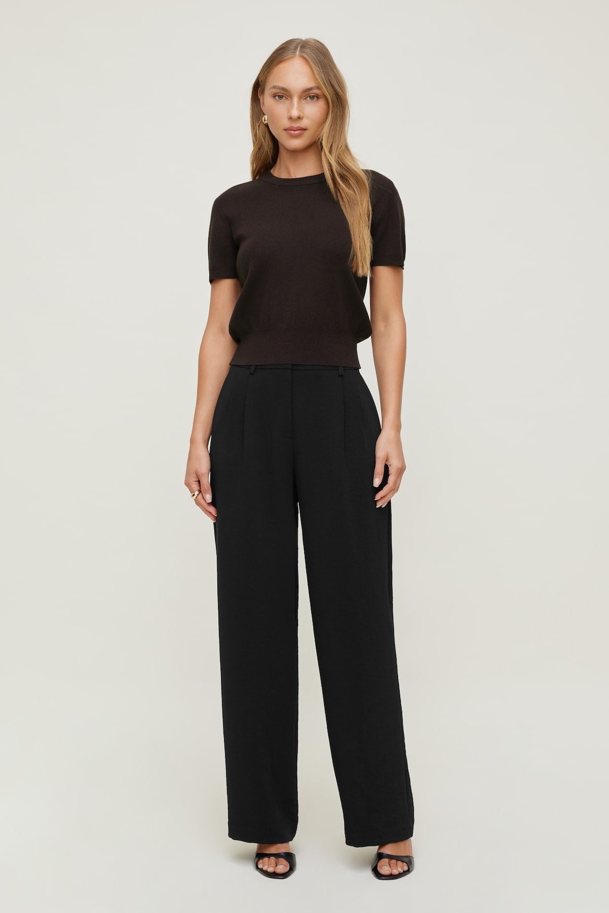 Alex Airflow Wide Leg Pants Black - Dynamite