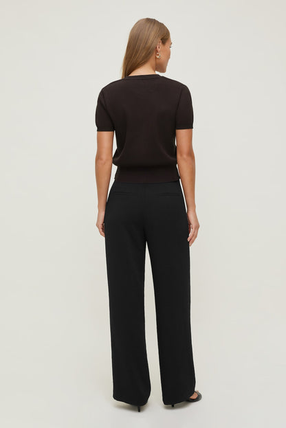 Alex Airflow Wide Leg Pants Black - Dynamite