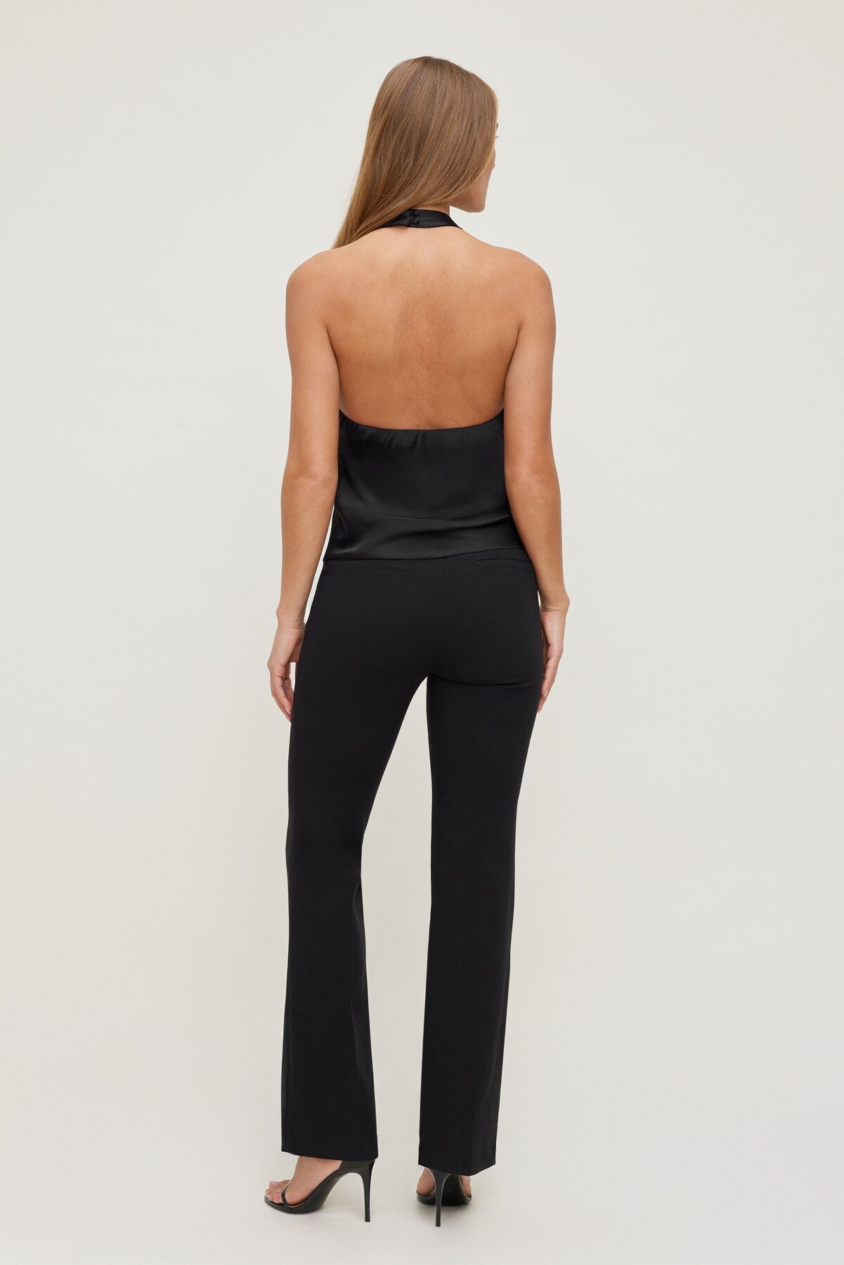 Frankie Tailored Slim Bootcut Pants Black - Dynamite
