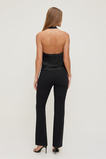 Frankie Tailored Slim Bootcut Pants Black - Dynamite