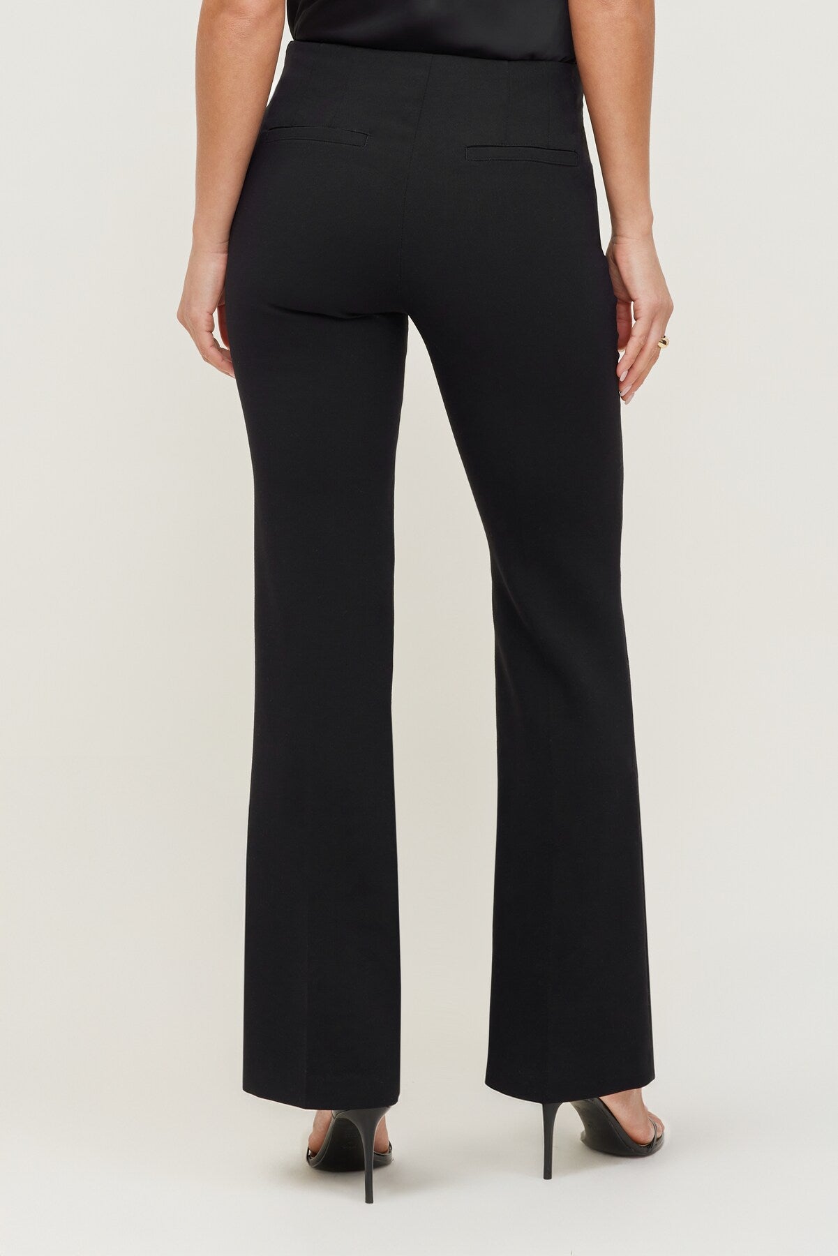 Frankie Tailored Slim Bootcut Pants Black - Dynamite