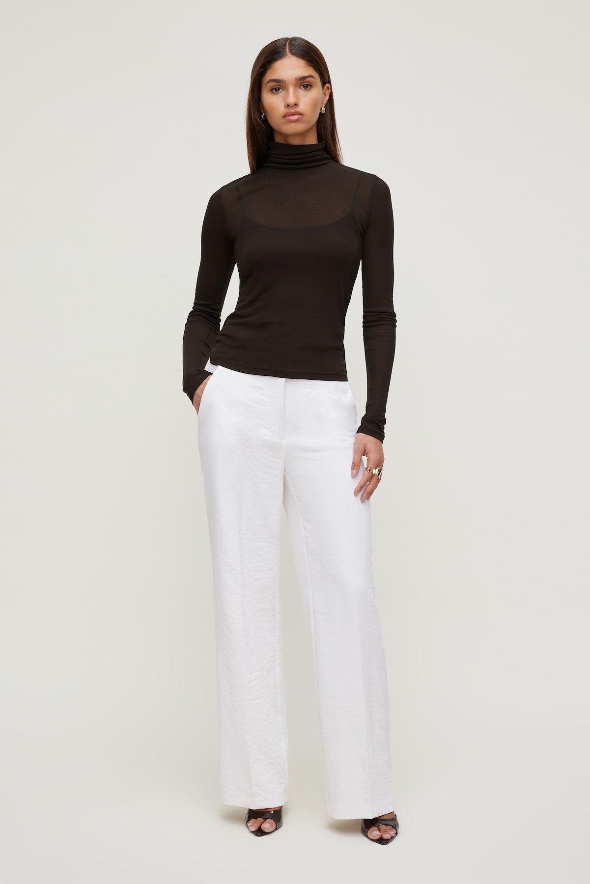 Yasmin Airflow Straight Leg Pants White - Dynamite