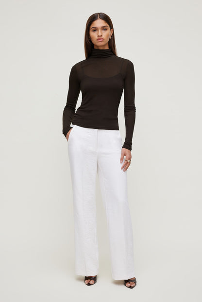 Yasmin Airflow Straight Leg Pants White - Dynamite