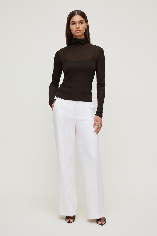 Yasmin Airflow Straight Leg Pants White - Dynamite