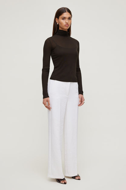 Yasmin Airflow Straight Leg Pants White - Dynamite