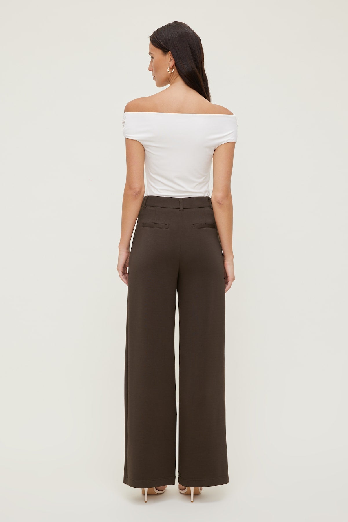 Alex Anywear Wide Leg Pants Brown - Dynamite