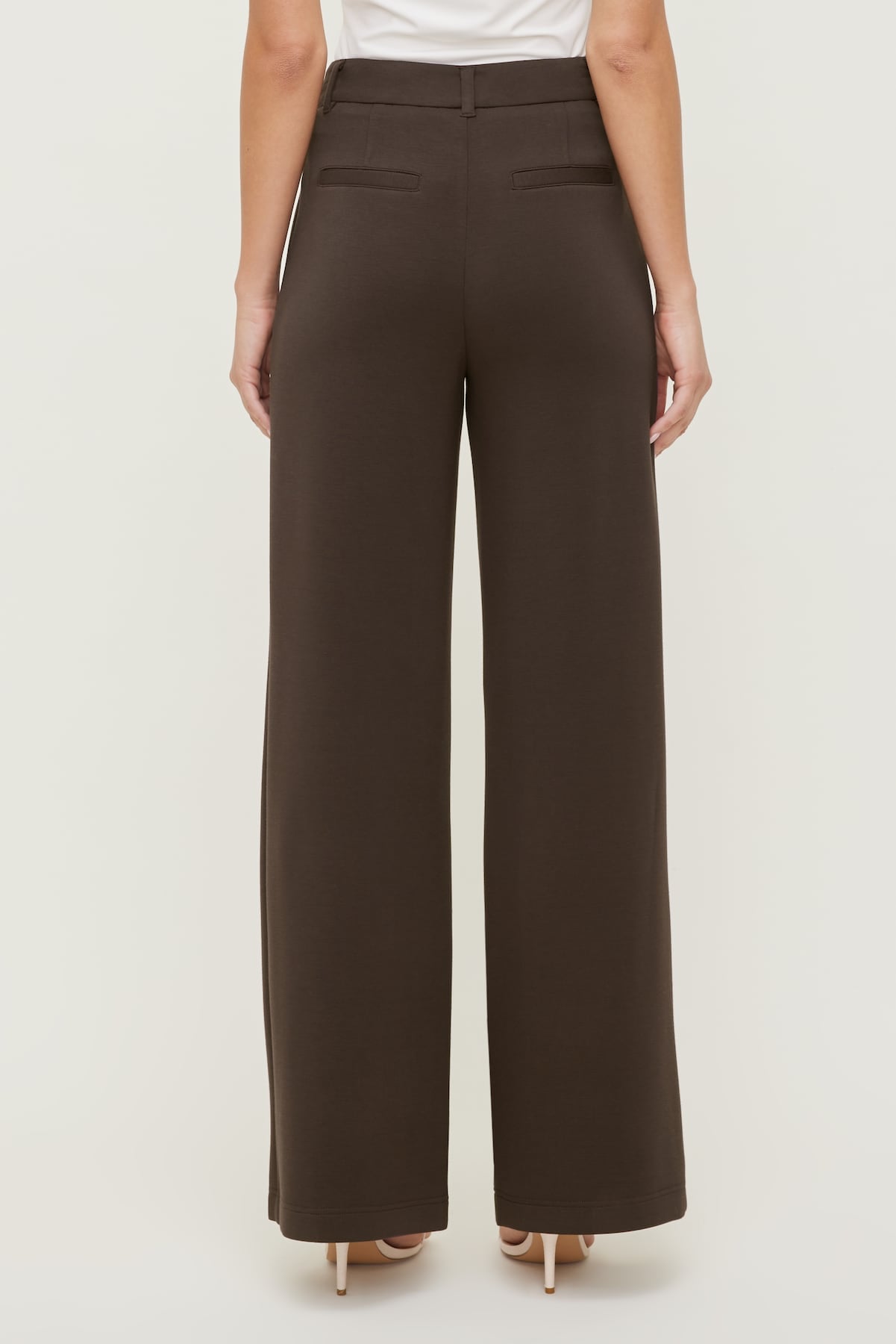 Alex Anywear Wide Leg Pants Brown - Dynamite