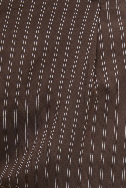 Alex Striped Wide Leg Pants Brown - Dynamite