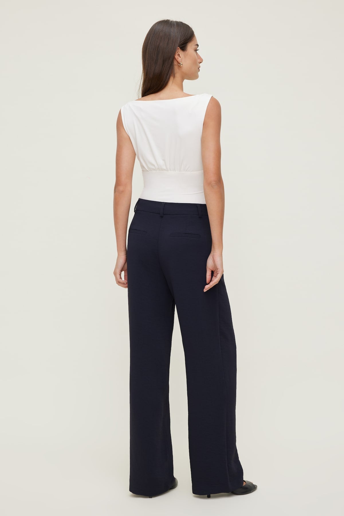 Alex Airflow Wide Leg Pants Navy - Dynamite