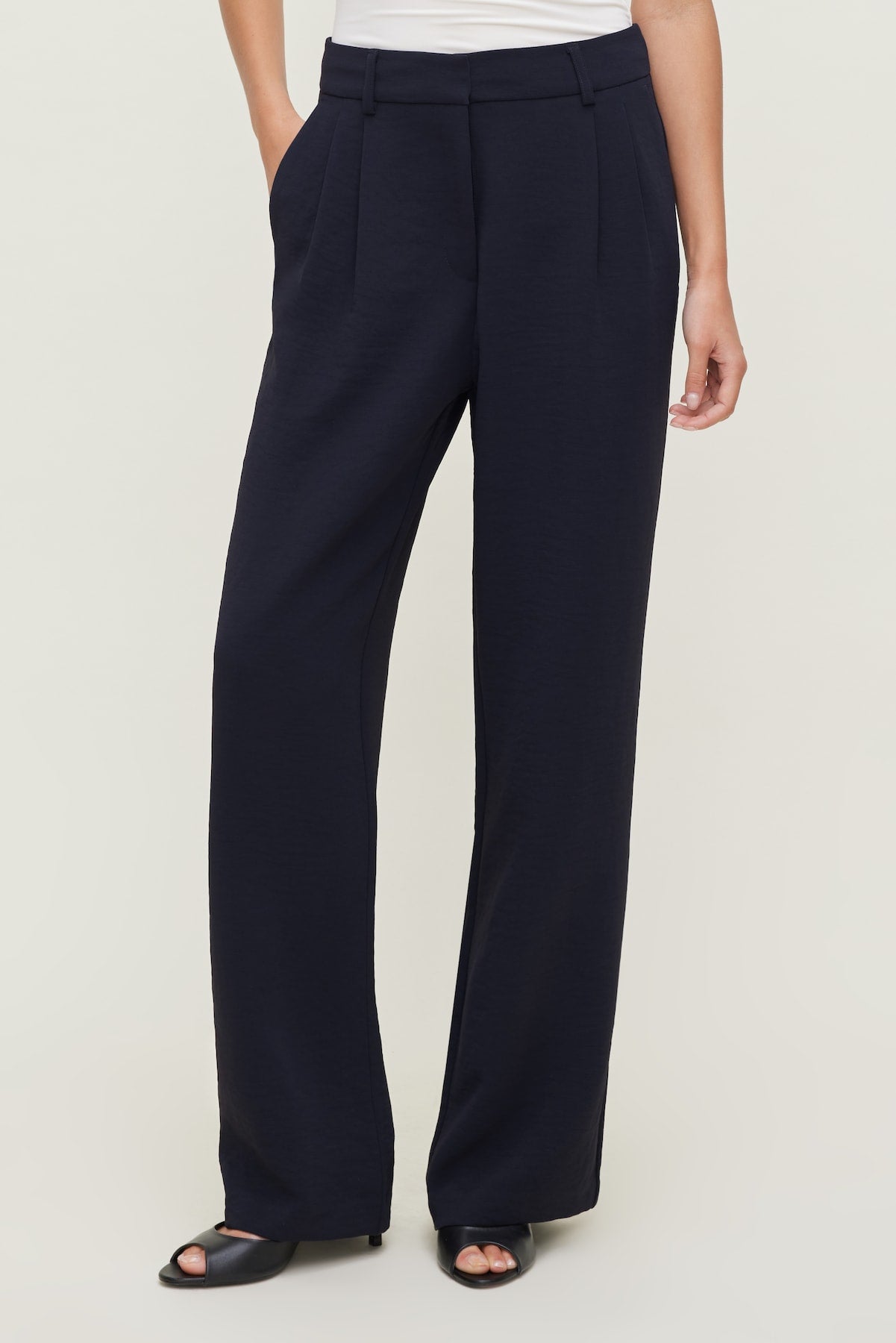 Alex Airflow Wide Leg Pants Navy - Dynamite