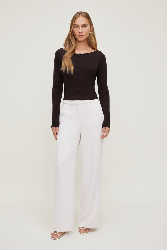 Yasmin Airflow Straight Leg Pants Beige - Dynamite