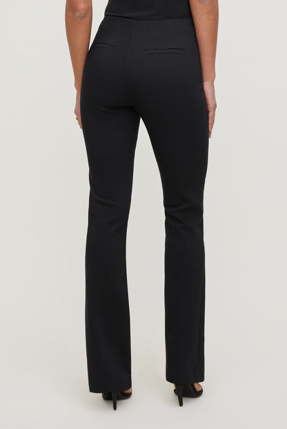 High Rise Slim Bootcut Pants Black - Dynamite