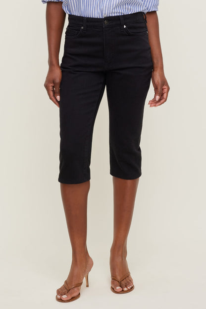 Stretch High Rise Slim Capri Jeans Blue - Dynamite