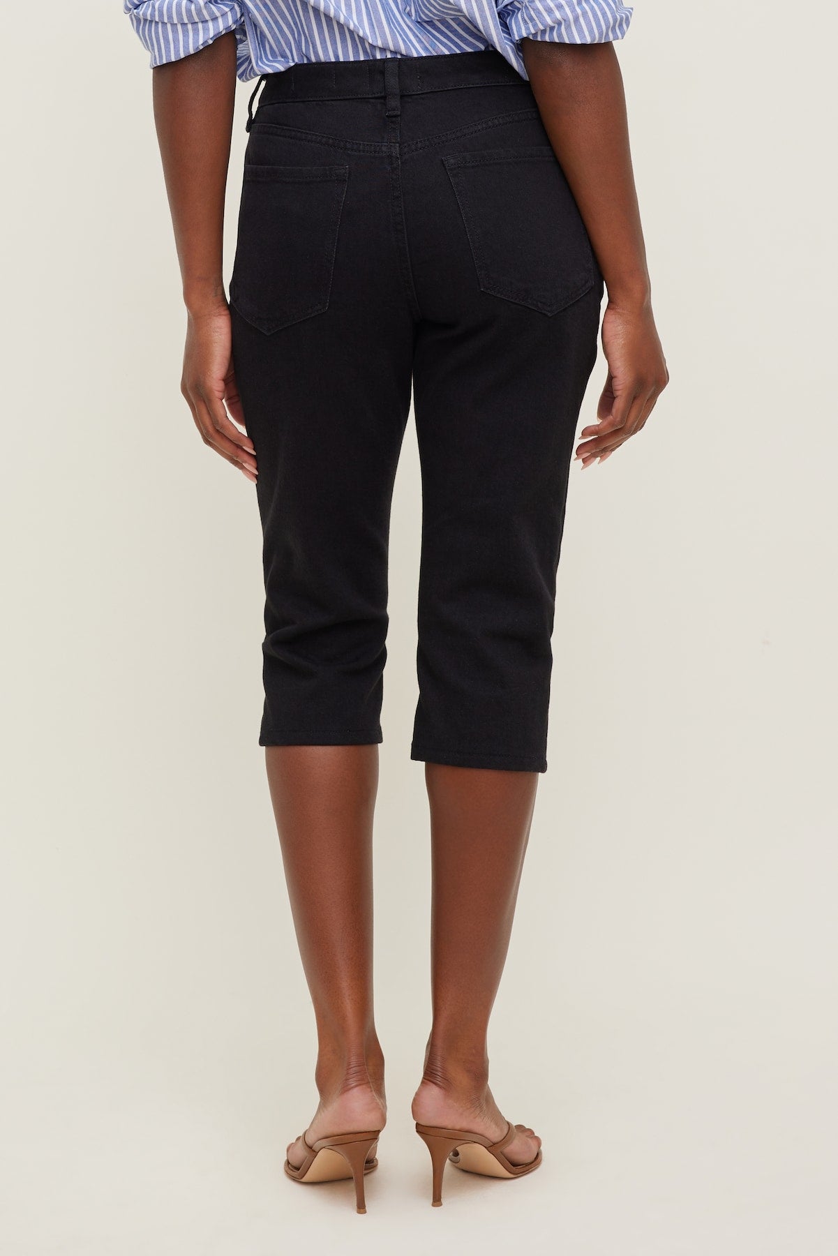 Stretch High Rise Slim Capri Jeans Blue - Dynamite