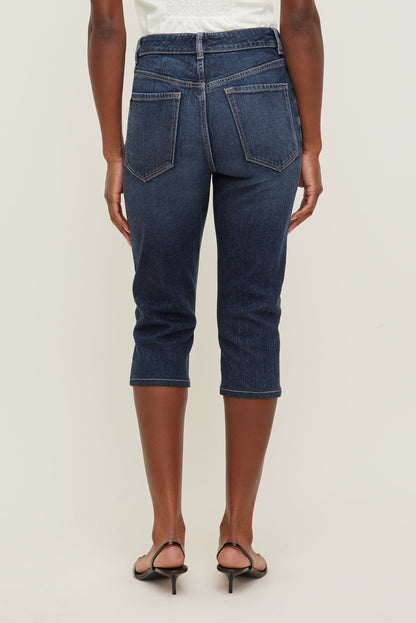 Stretch High Rise Slim Capri Jeans Blue - Dynamite
