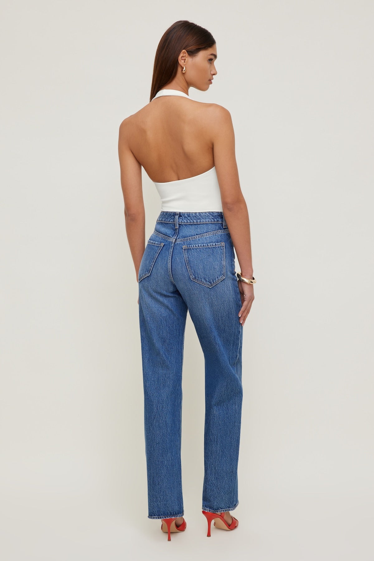 Heidi High Rise Wide Leg Jeans Blue - Dynamite
