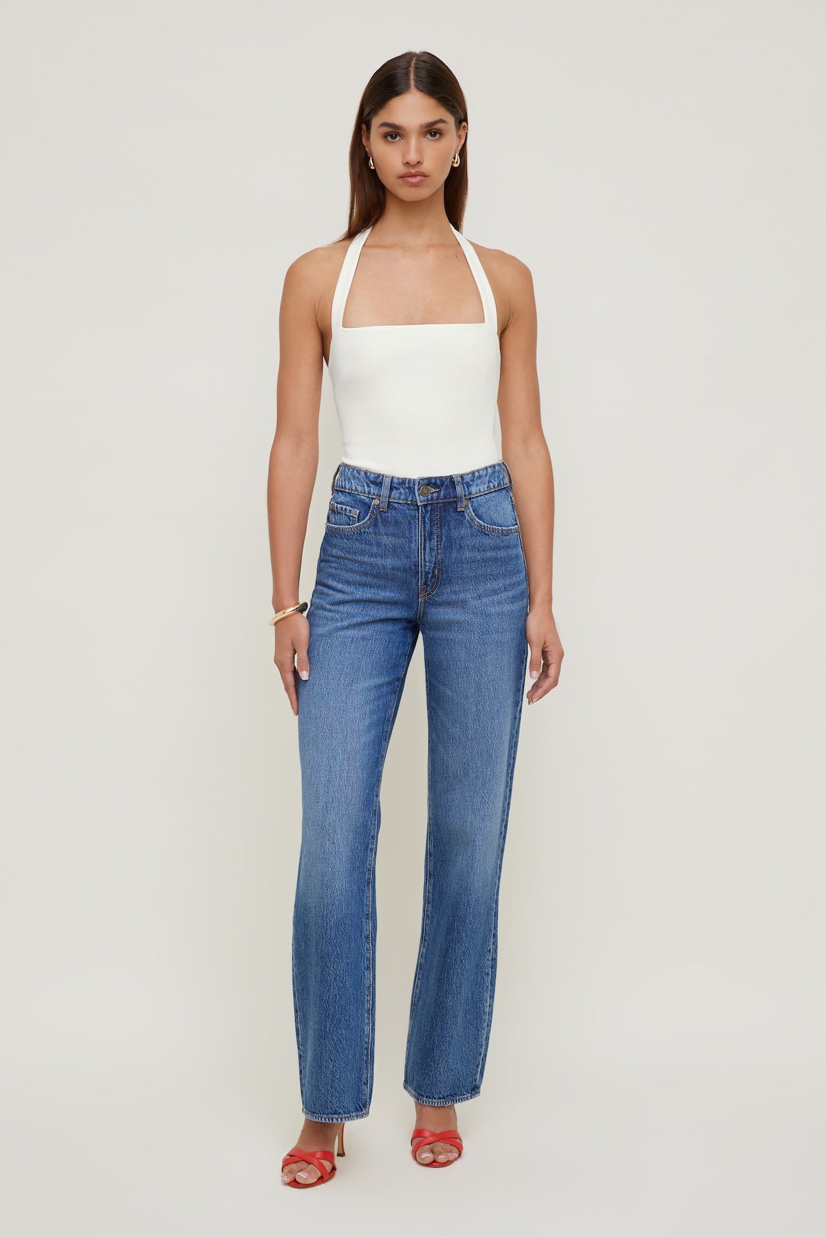 Heidi High Rise Wide Leg Jeans Blue - Dynamite