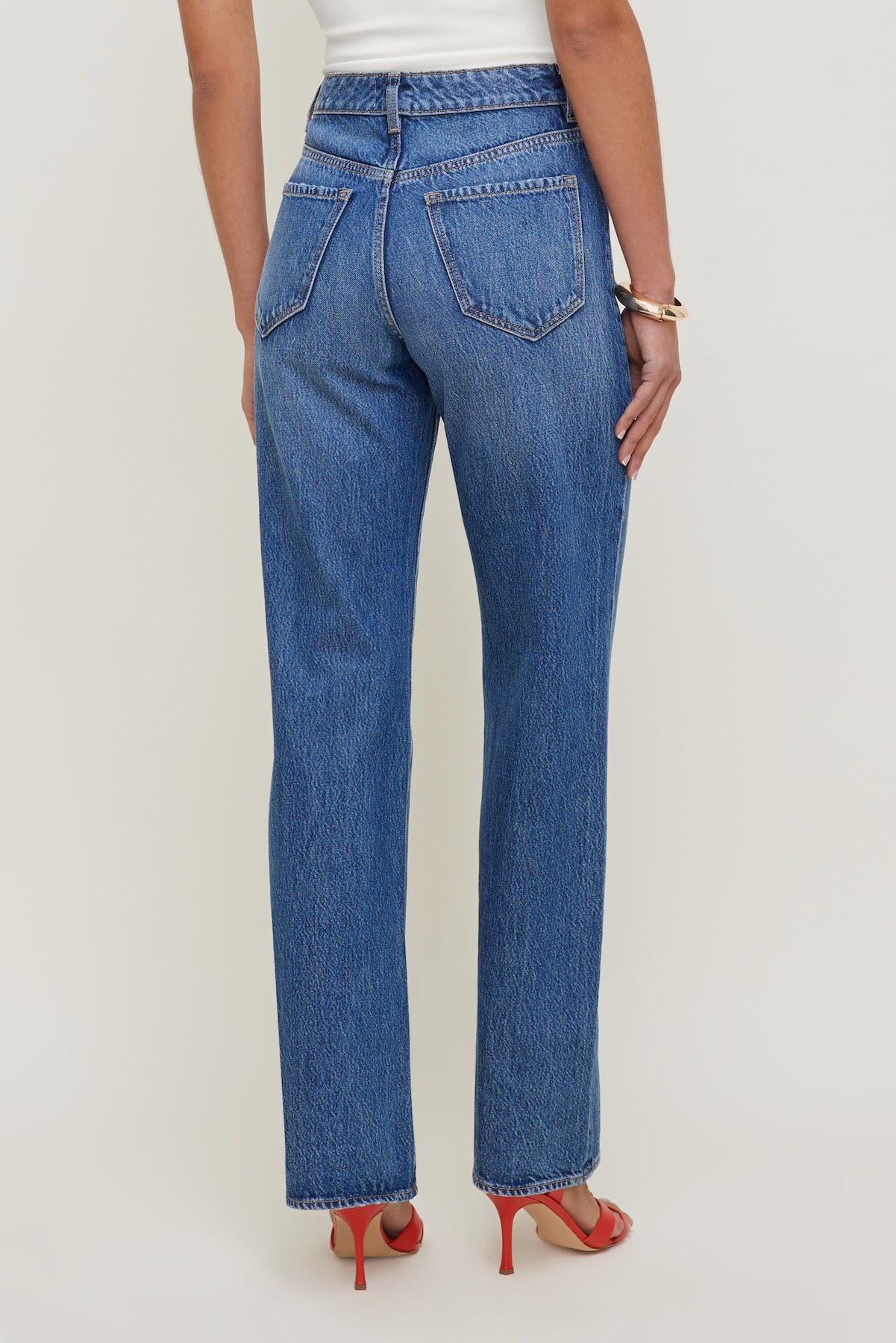 Heidi High Rise Wide Leg Jeans Blue - Dynamite
