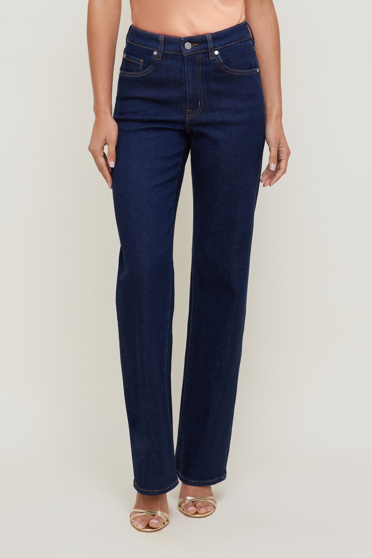 Heidi Stretch High Rise Wide Leg Jeans Blue - Dynamite