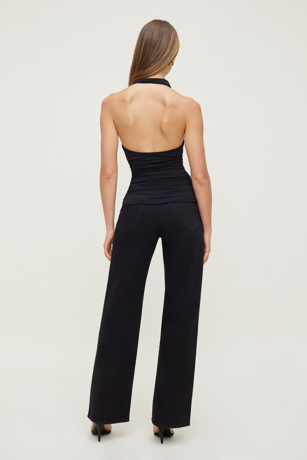 Heidi High Rise Wide Leg Jeans Black - Dynamite
