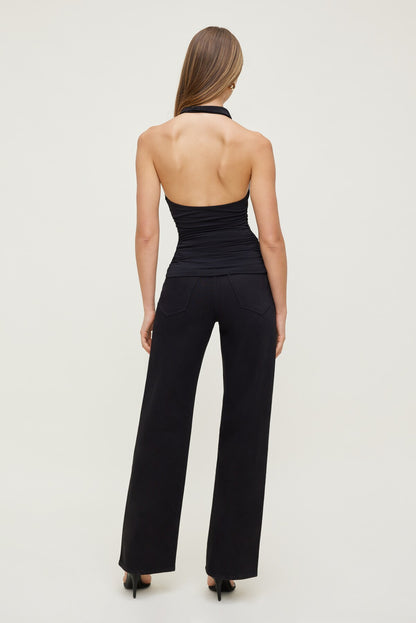 Heidi High Rise Wide Leg Jeans Black - Dynamite