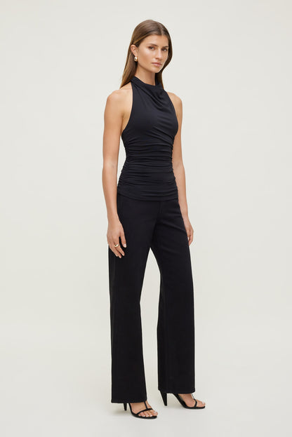 Heidi High Rise Wide Leg Jeans Black - Dynamite