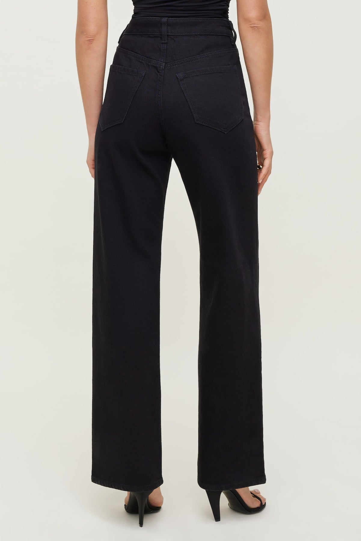 Heidi High Rise Wide Leg Jeans Black - Dynamite