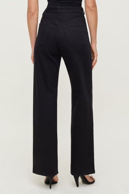 Heidi High Rise Wide Leg Jeans Black - Dynamite