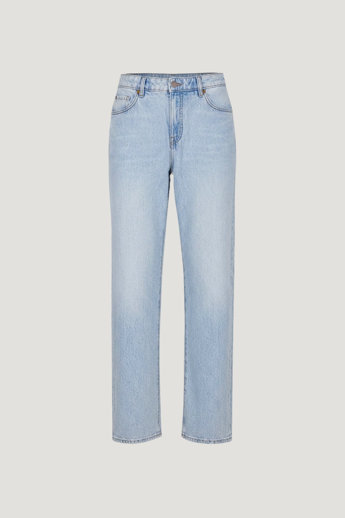 Mika Mid Rise Relaxed Straight Leg Jeans Blue - Dynamite