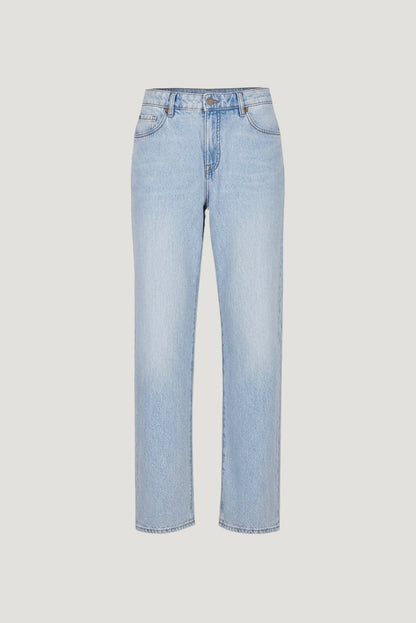 Mika Mid Rise Relaxed Straight Leg Jeans Blue - Dynamite