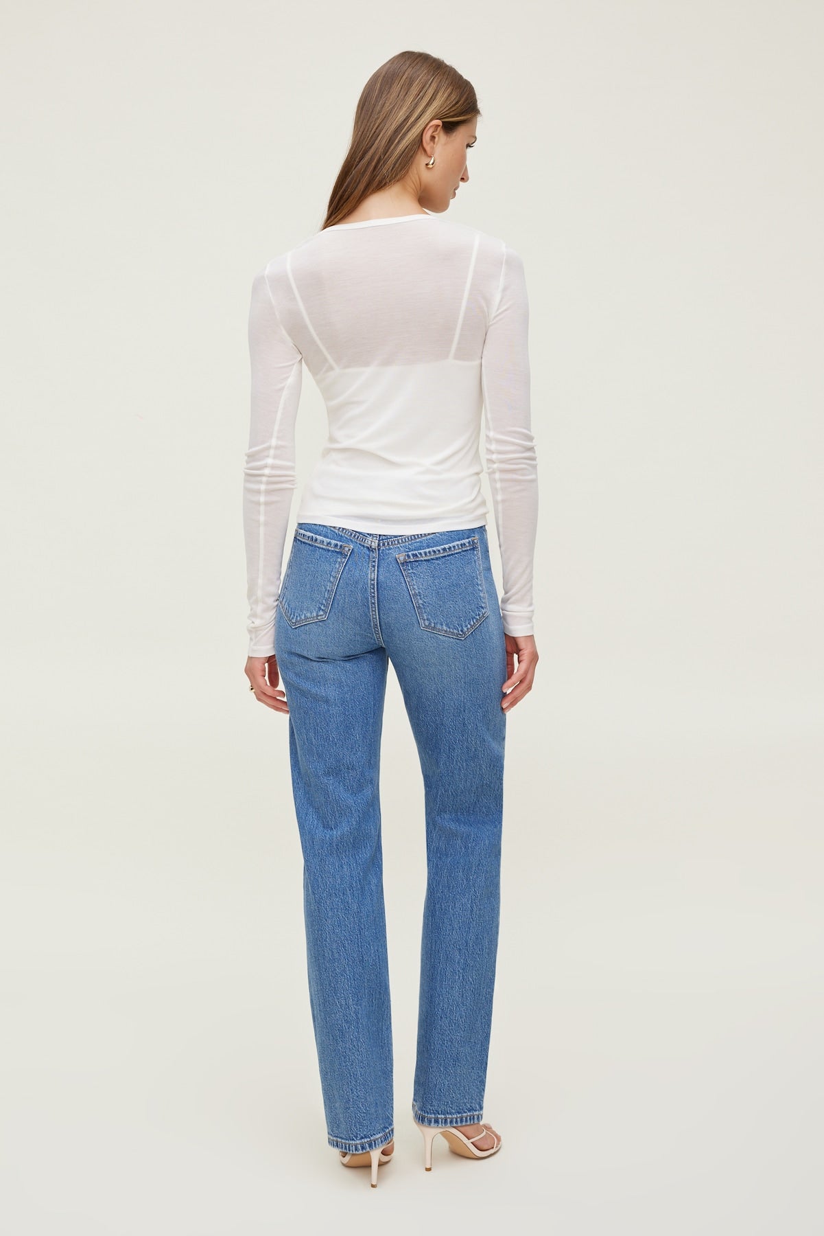 Olivia High Rise Straight Leg Jeans Blue - Dynamite