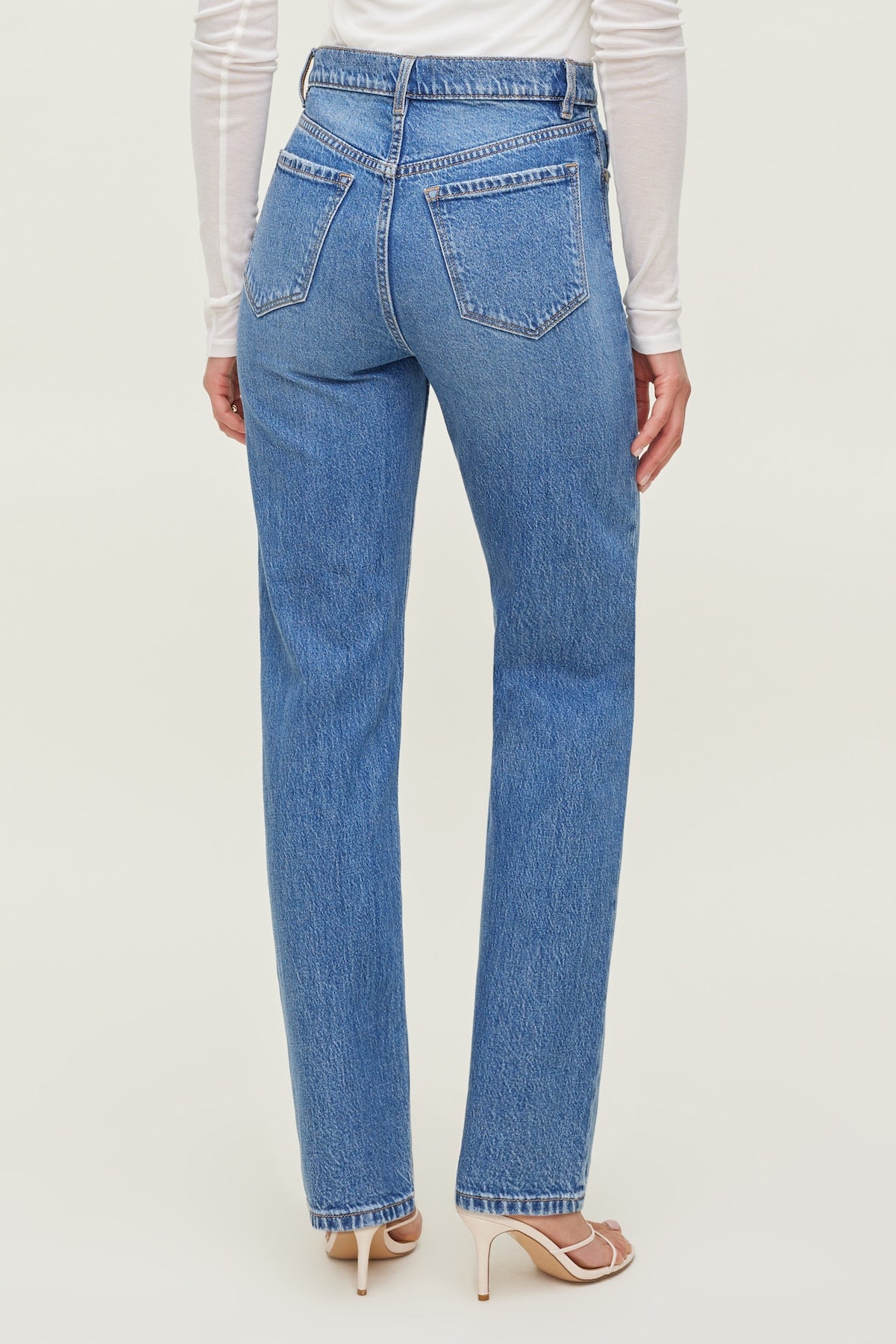 Olivia High Rise Straight Leg Jeans Blue - Dynamite
