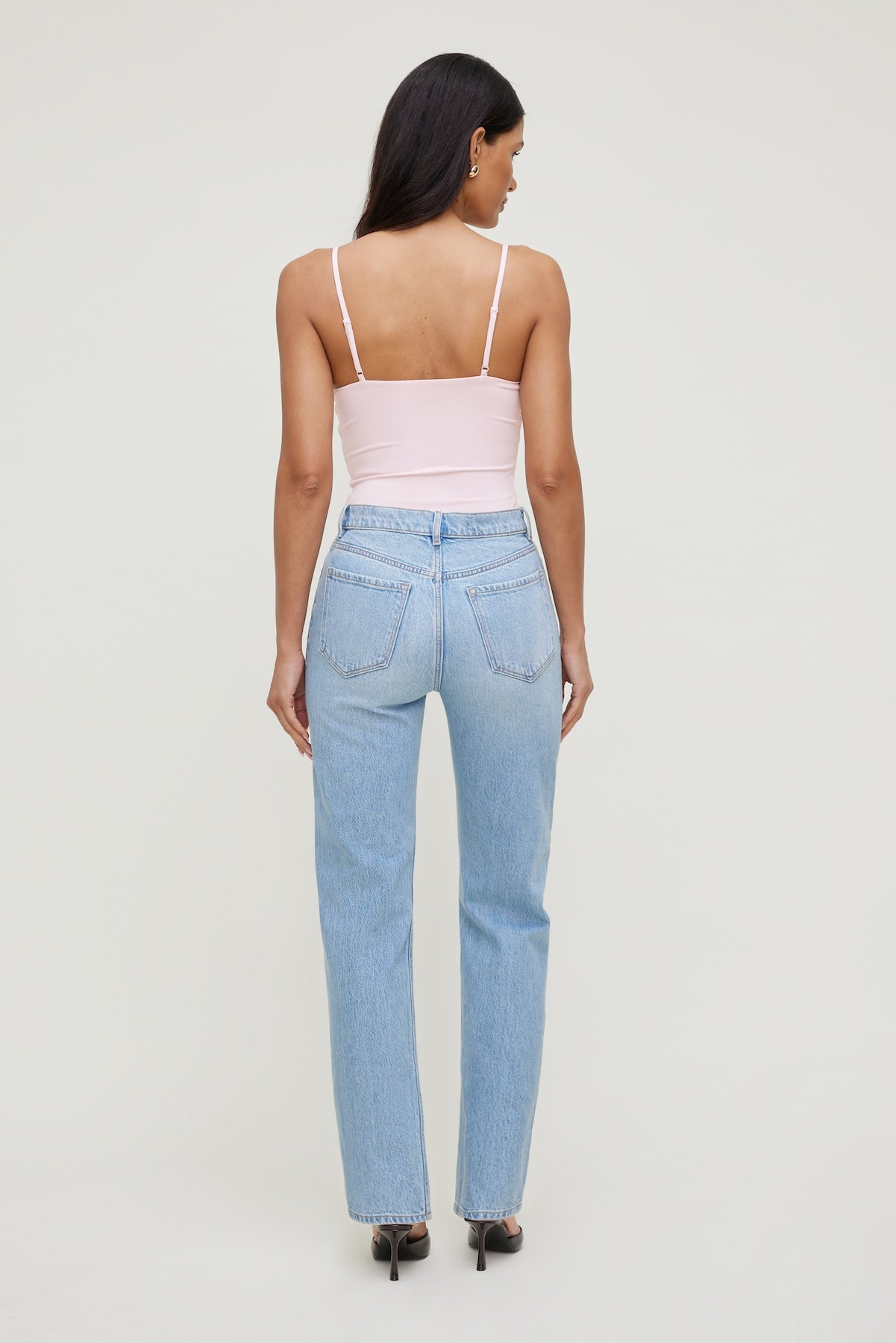 Olivia High Rise Straight Leg Jeans Blue - Dynamite