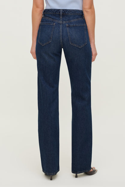 Cara High Rise Straight Leg Jeans Blue - Dynamite