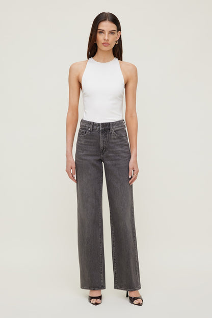 Heidi High Rise Wide Leg Jeans Black - Dynamite