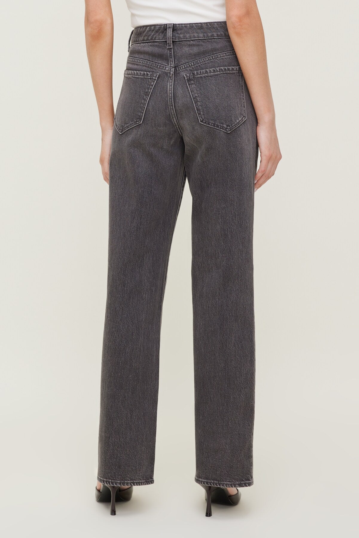 Heidi High Rise Wide Leg Jeans Black - Dynamite