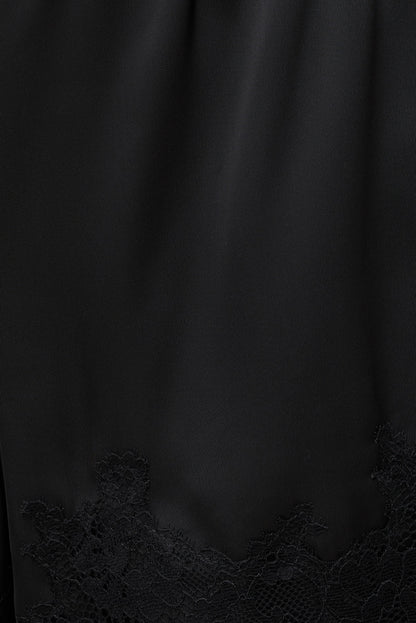 Lace Satin Shorts Black - Dynamite