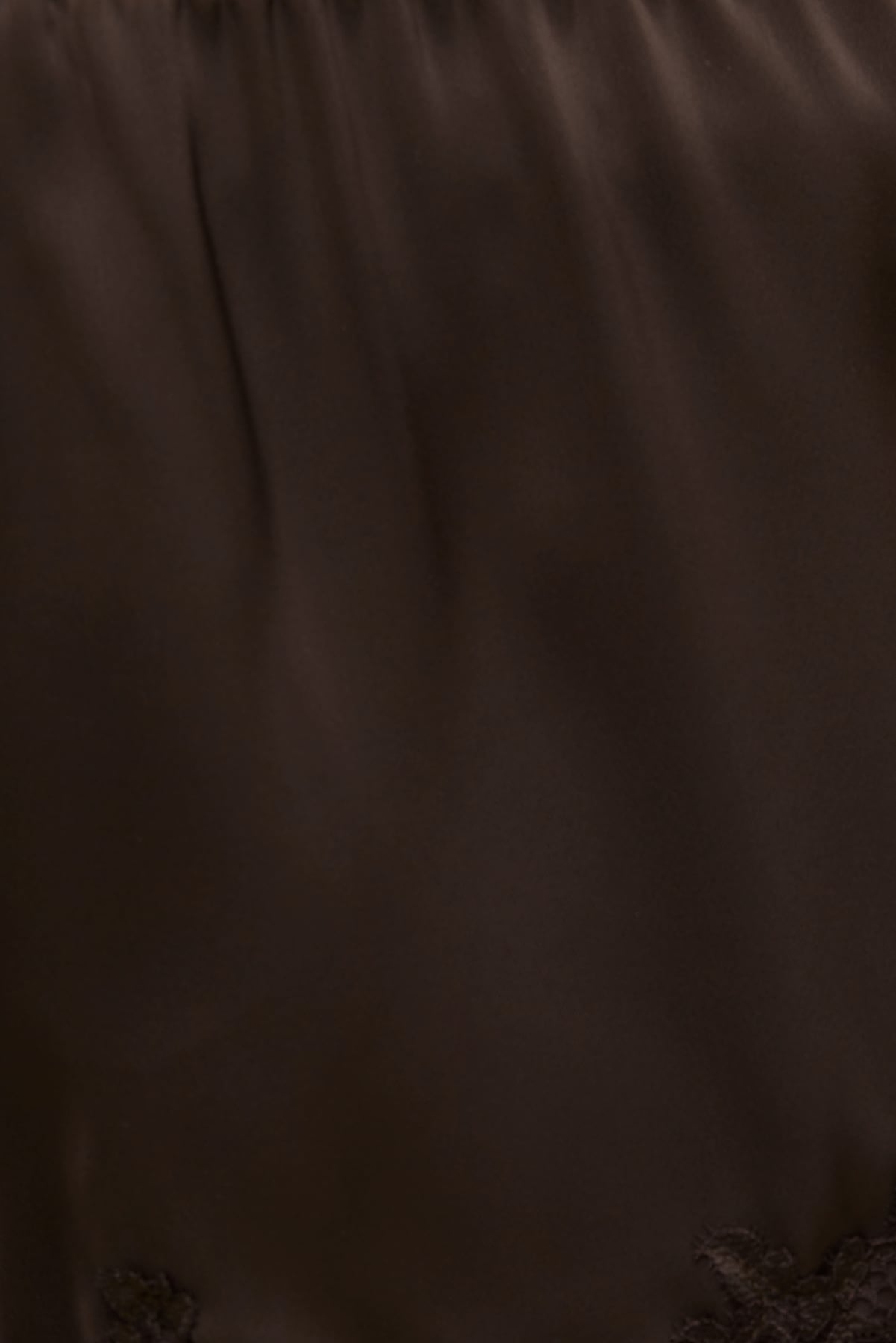 Lace Satin Shorts Brown - Dynamite